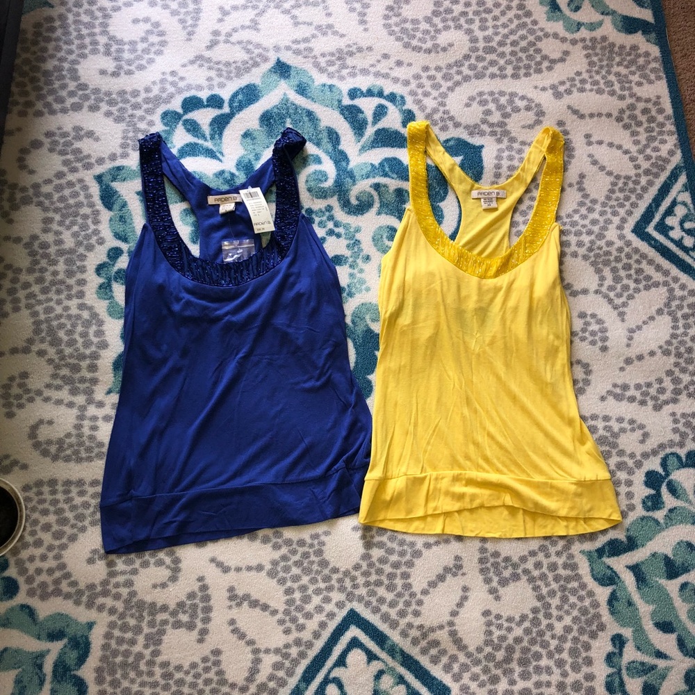 2 Arden B racer back sparkly tops